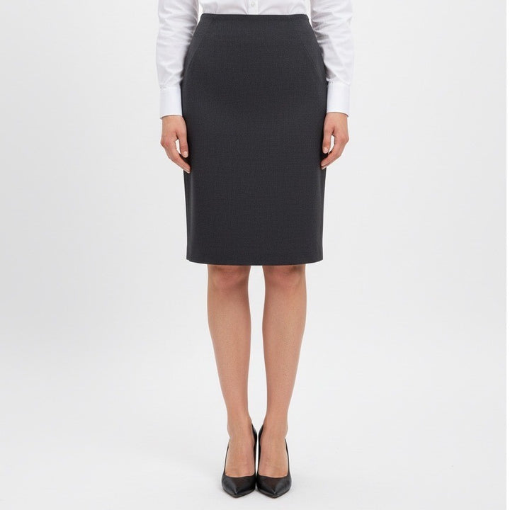 Theory Women's Charcoal Grey Wool Blend Pencil Skirt Size 4