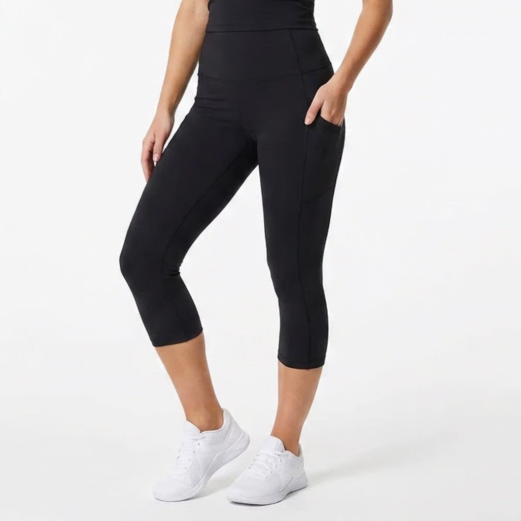 DSG Momentum Crop Leggings Womens Small Pure Black NWT