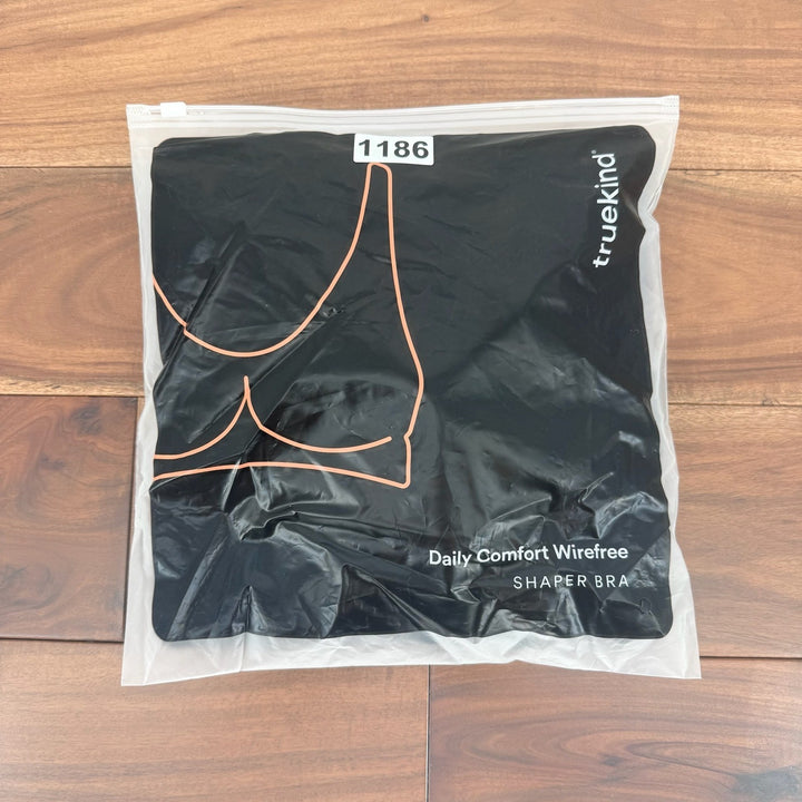 Truekind Daily Comfort Wirefree Shaper Bra Black XL Seamless Design