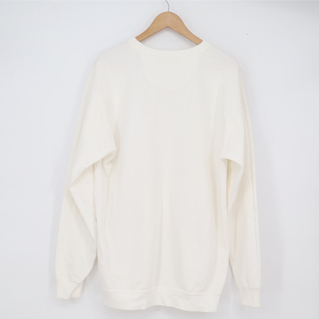 Firstport Sweatshirt Unisex S Montauk NY Gel Prose Cream Graphic Pullover