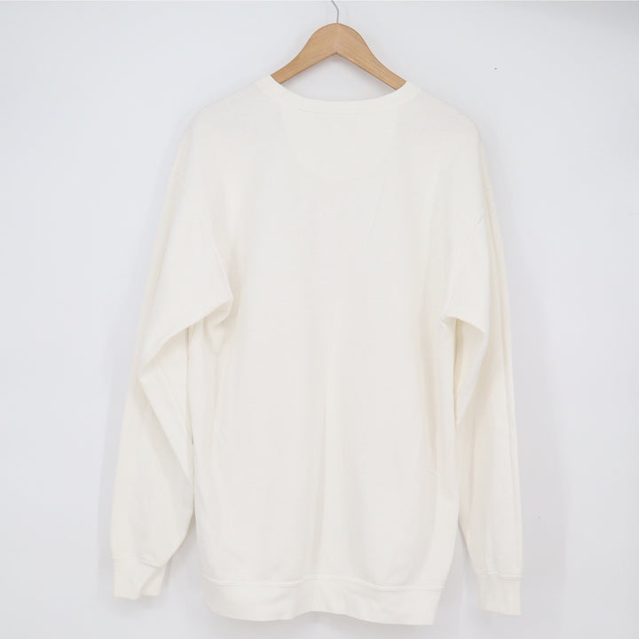Firstport Sweatshirt Unisex S Montauk NY Gel Prose Cream Graphic Pullover