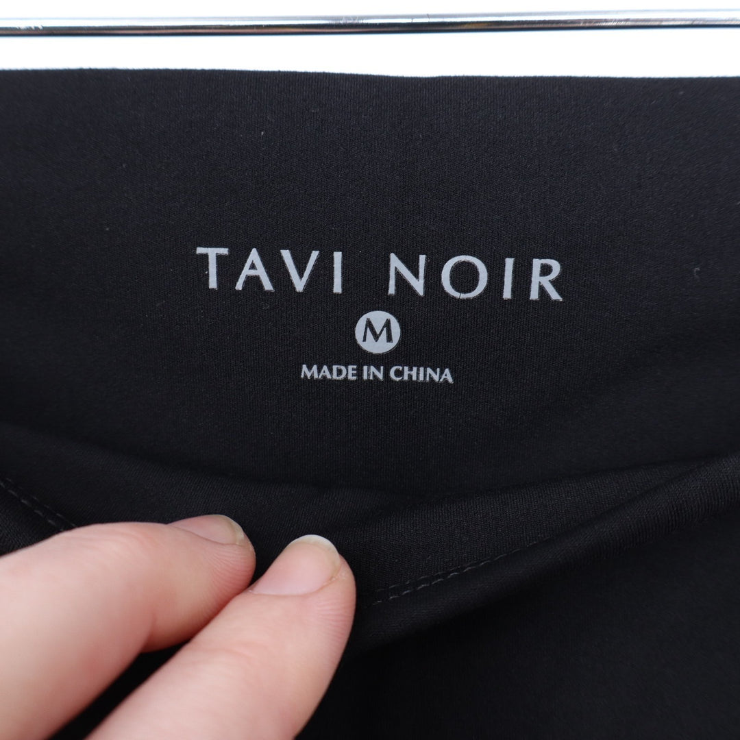 TAVI Noir Bike Shorts Womens Medium Black Stretch High Waisted Yoga Activewear