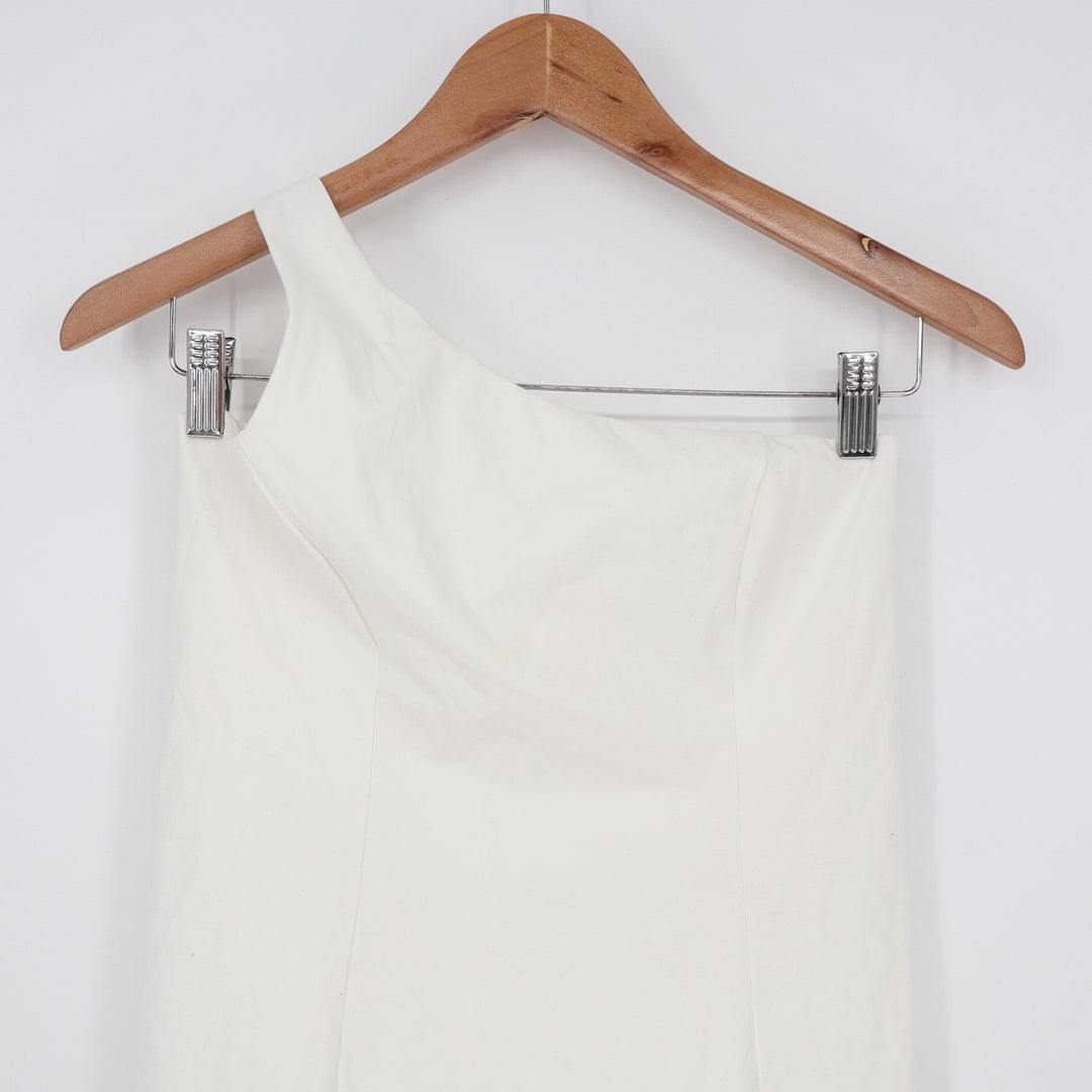 Outdoor Voices White One Shoulder Exercise Dress Small Asymmetrical Mini 7904