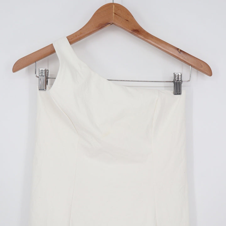 Outdoor Voices White One Shoulder Exercise Dress Small Asymmetrical Mini 7904