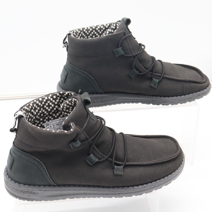 Hey Dude Lea Carbon Grey Ankle Chukka Boots Womens Size 8 Slip On
