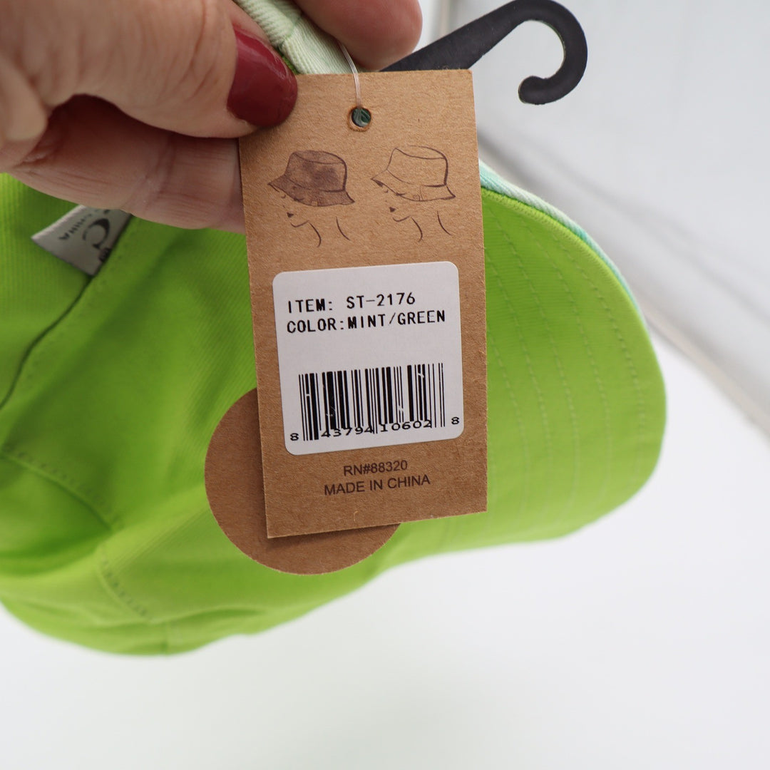 C.C Bucket Hat Women's One Size Lime Mint Green Reversible UPF 50+ NEW