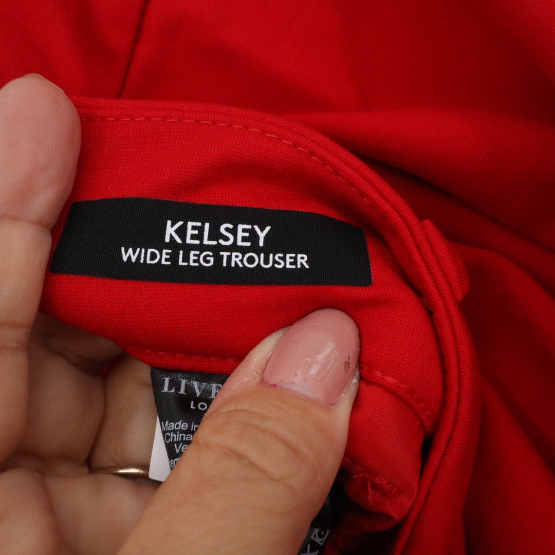 Liverpool Los Angeles Kelsey Wide Leg Trouser Red Plus Size 18W Ponte Pant