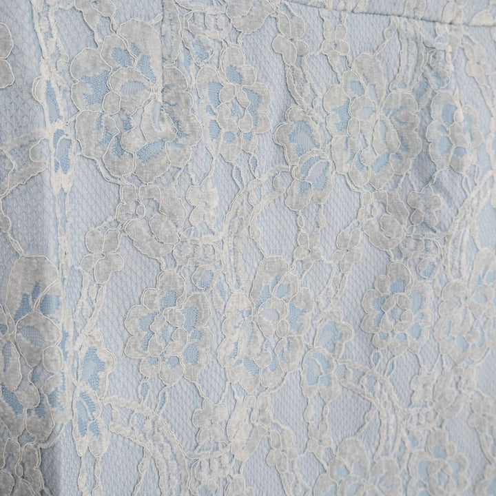 Naked Wardrobe Light Blue Floral Lace Mini Skirt NWSP20-SK4 Womens Medium NEW