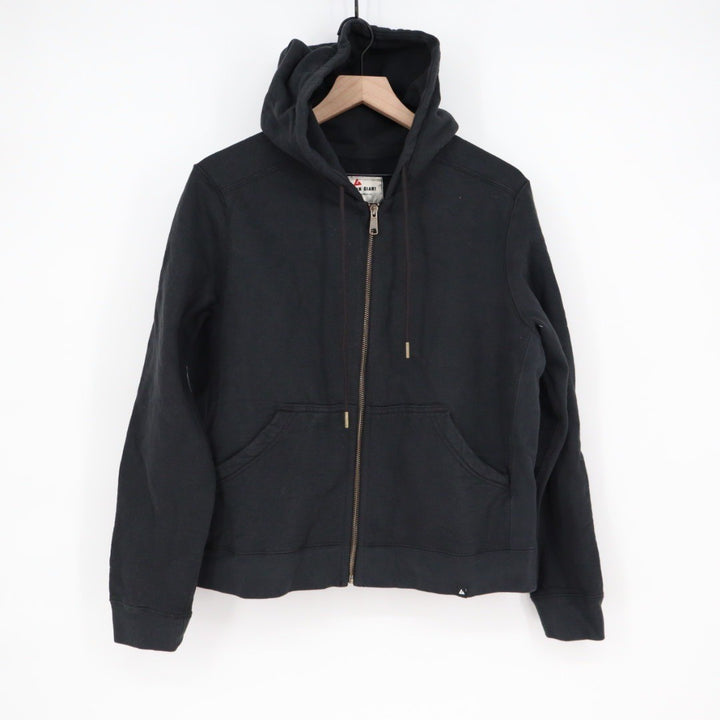 American Giant Full Zip Hoodie Black Cotton Made in USA Mens Medium Casual