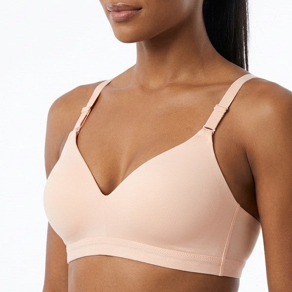 Warner's Blissful Benefits Super Soft Bra Womens 34A Nude Stretch Comfy Wireless