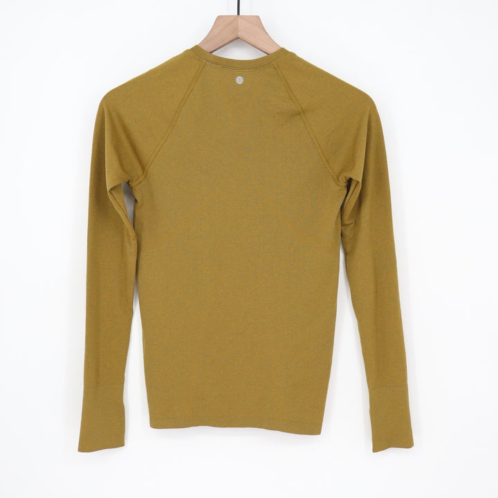 Calia Focus Long Sleeve Olive Bronze Spacedye Seamless Running Top Womens XS NEW