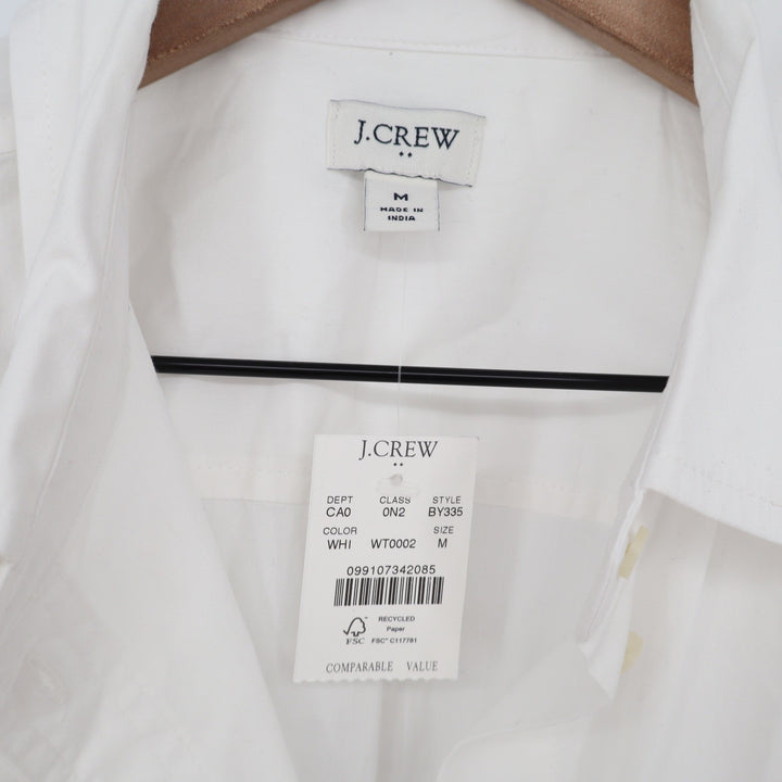 J.Crew Womens White Puff Short Sleeve Button Down Shirt Size M NEW