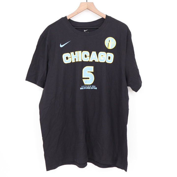 Nike Chicago Sky Angel Reese 5 Explorer Edition Black T-Shirt Mens XXL New