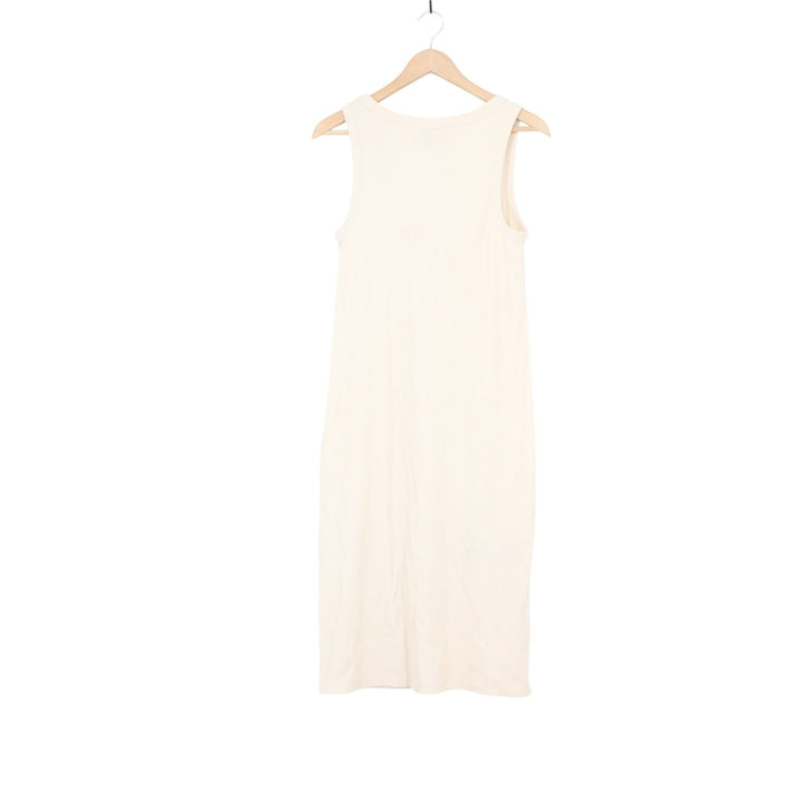 Universal Thread Womens Ribbed Tank Midi Dress Cream Off-White Size L