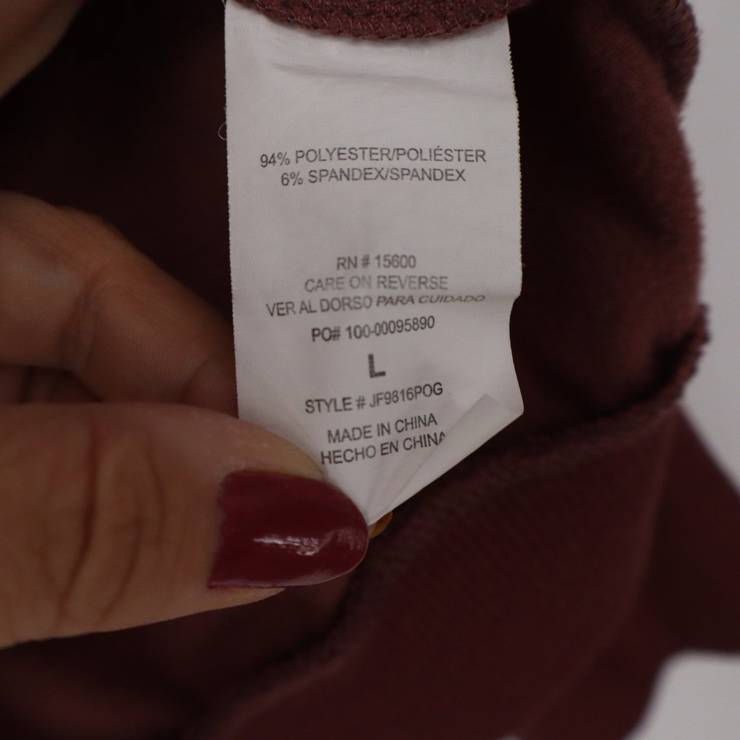 Mason & Belle Burgundy Velvet Feel Raglan Sweatshirt Womens Large