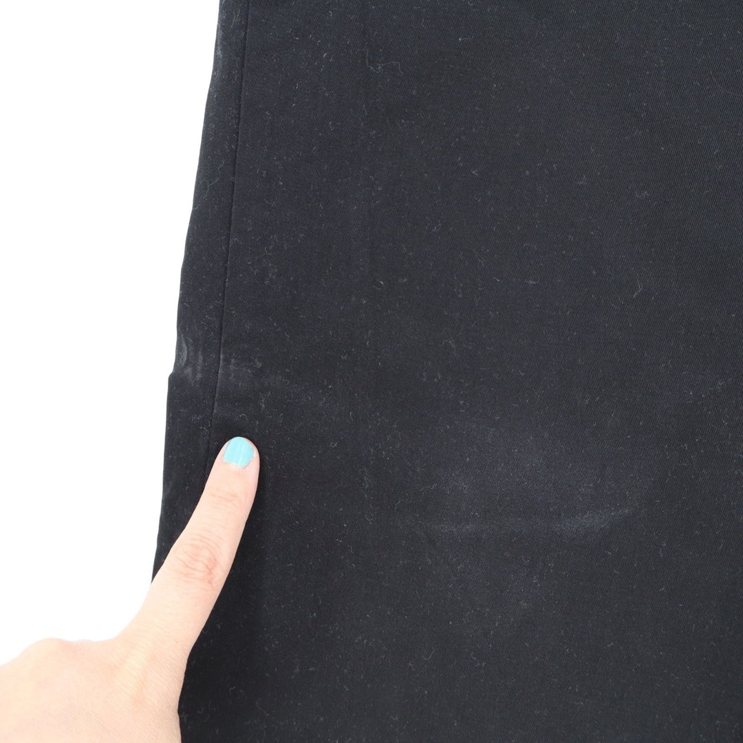 Ann Taylor Loft Ankle Pants Womens 4 Black Cotton Stretch Mid Rise Wide Leg