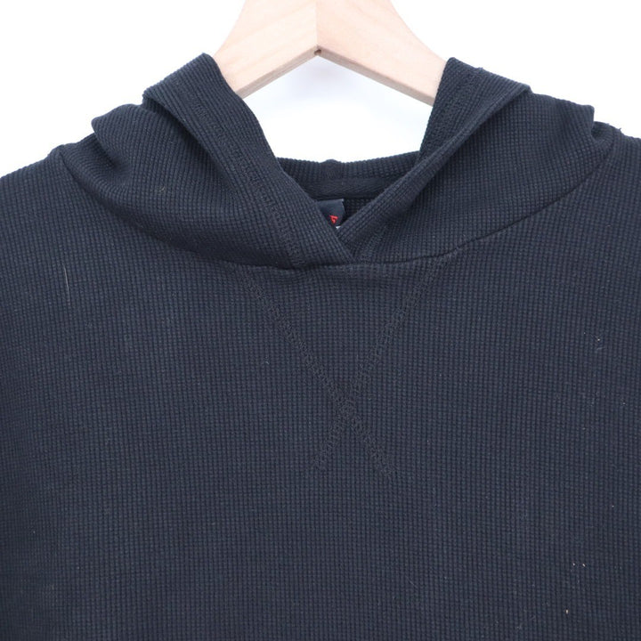 American Giant Women's Thermal Pullover Black Size L Made In USA