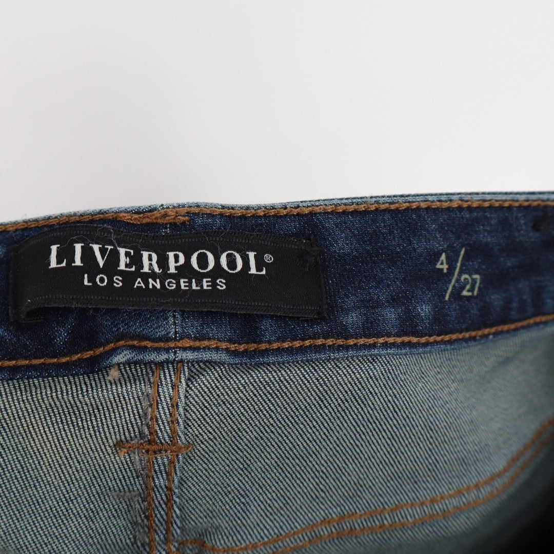 Liverpool Abby Skinny Jeans Womens 4 Blue Denim Cotton Stretch Side Novelty Tape