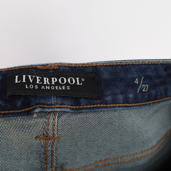 Liverpool Abby Skinny Jeans Womens 4 Blue Denim Cotton Stretch Side Novelty Tape