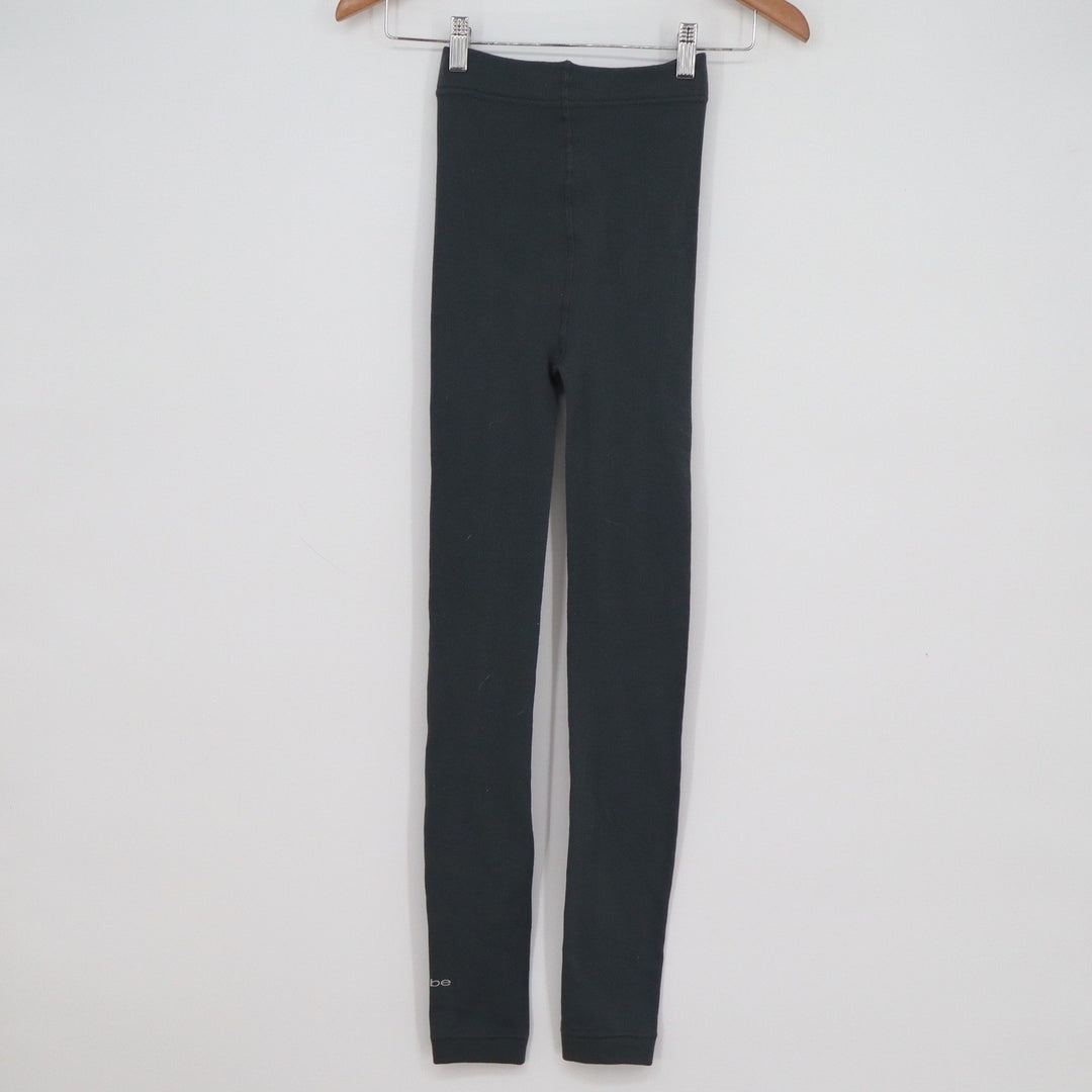 Bebe Women's Fleece Lined Leggings Charcoal Gray High Rise S/M
