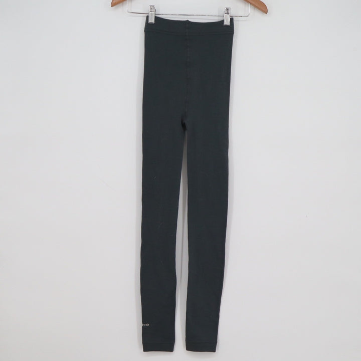 Bebe Women's Fleece Lined Leggings Charcoal Gray High Rise S/M