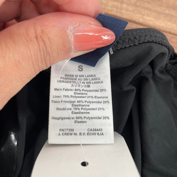 J. Crew Scalloped One Piece Swimsuit Black Size S
