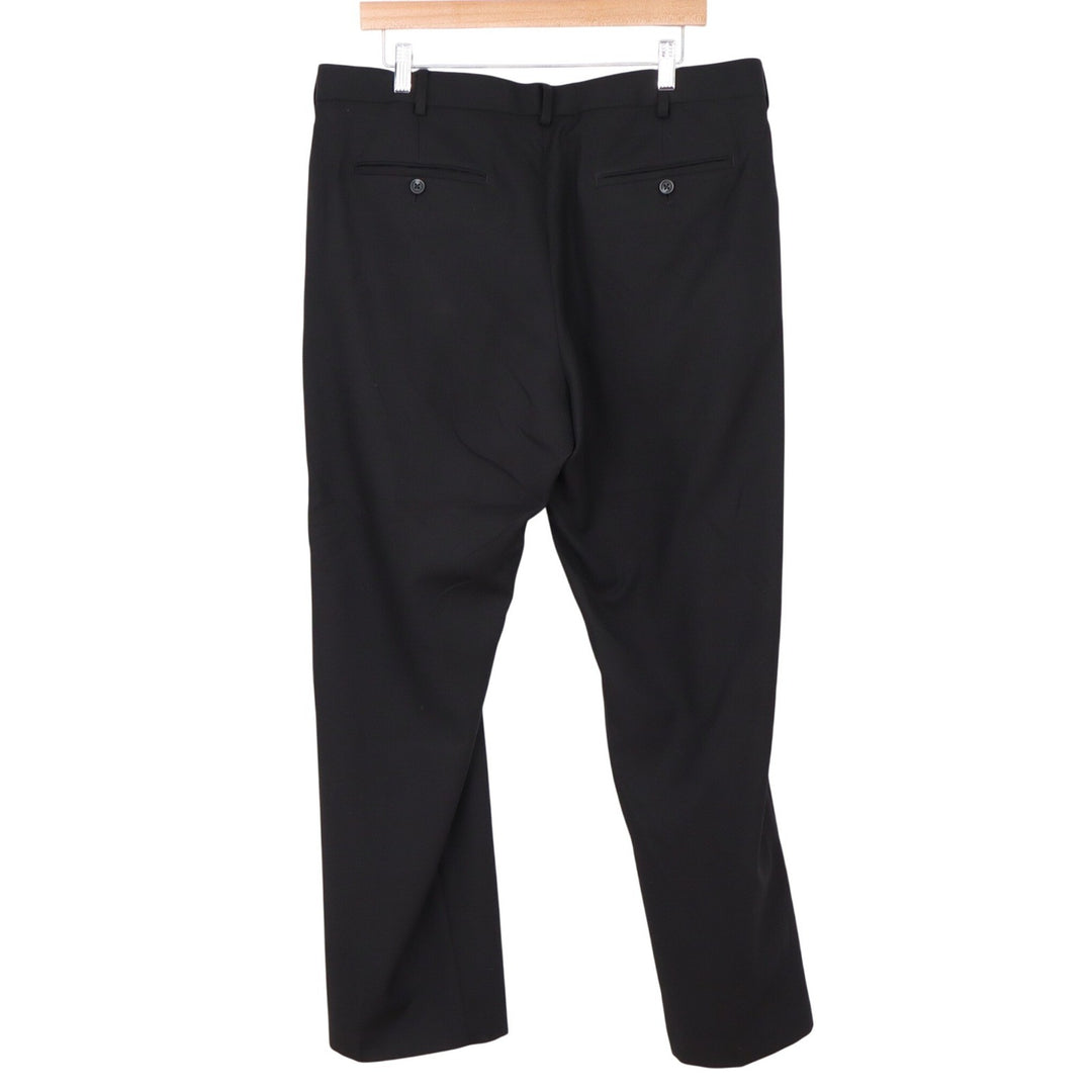 IZOD Dress Pants Mens 36x30 Straight Leg Black Flat Front Excellent