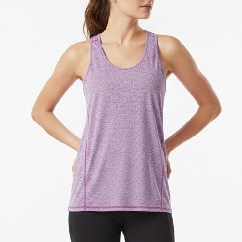 Neleus Active Tank Top Womens XL Purple Space Dye Scoop Neck Pullover Racerback