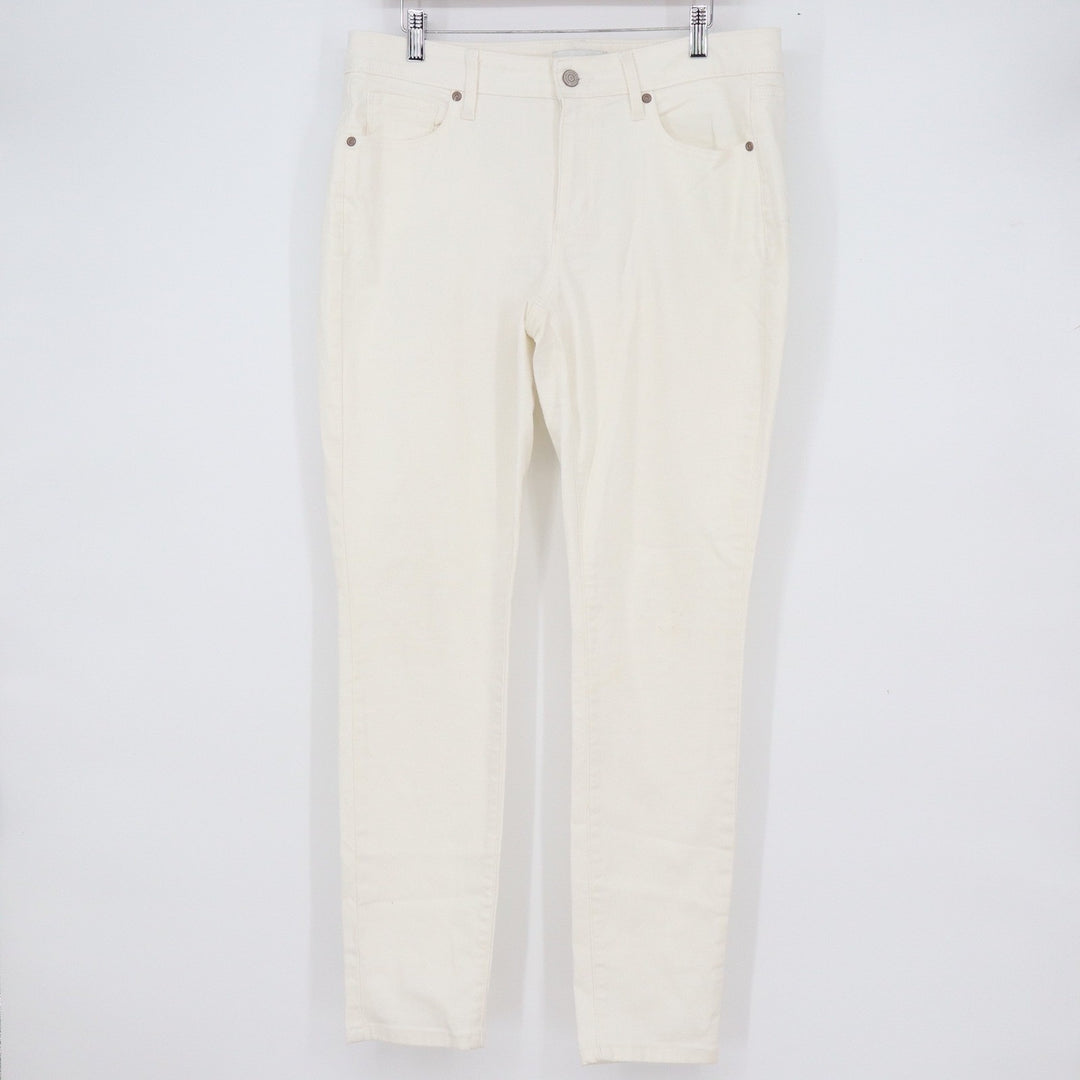 Sonoma Goods For Life Womens Skinny Jeans Cream Off-White Size 12