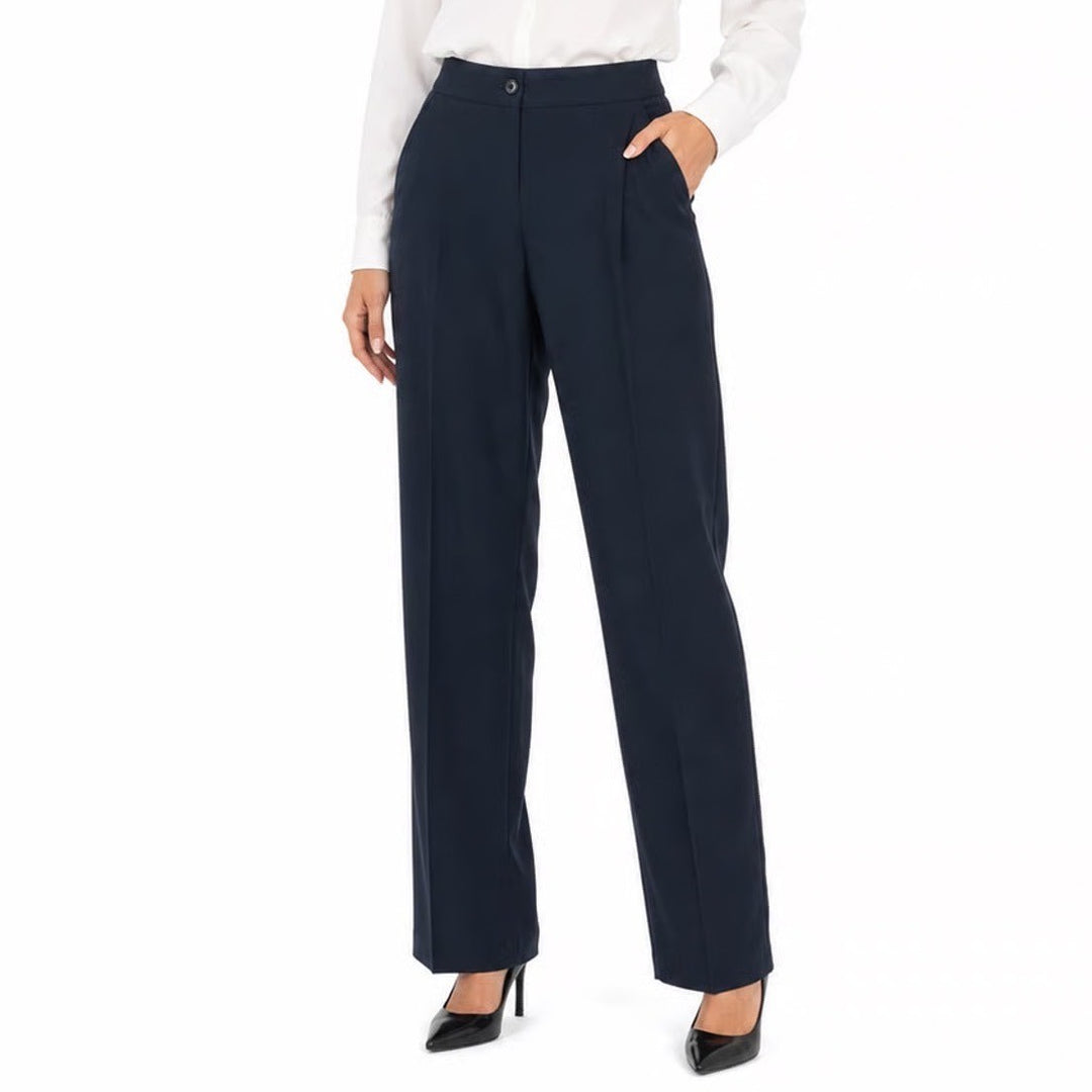 Lane Bryant Dress Pants Womens 18 Average Straight Leg Navy Blue Stretch