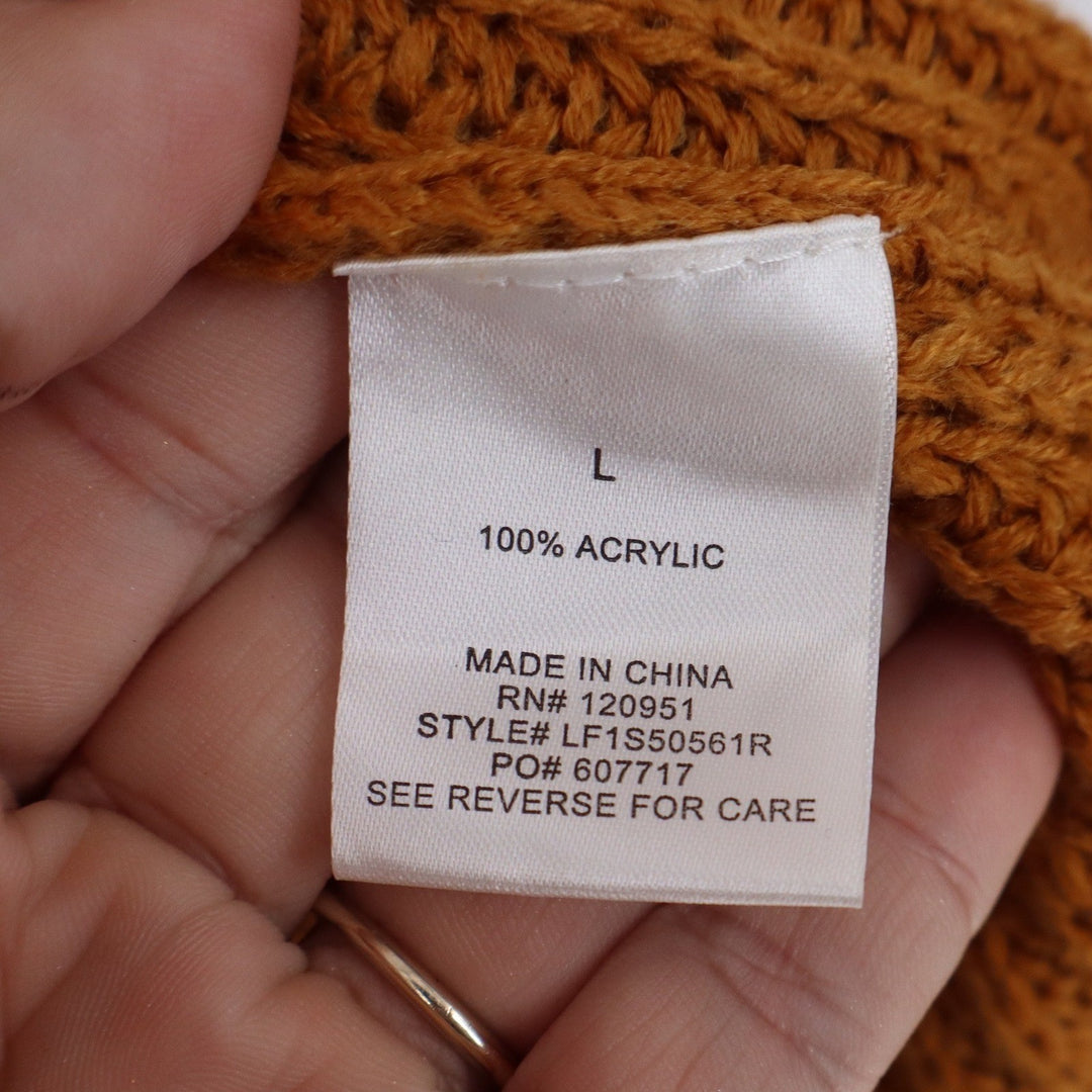 Olive & Oak Mustard Yellow Shaker Knit Longline Cardigan Sweater L