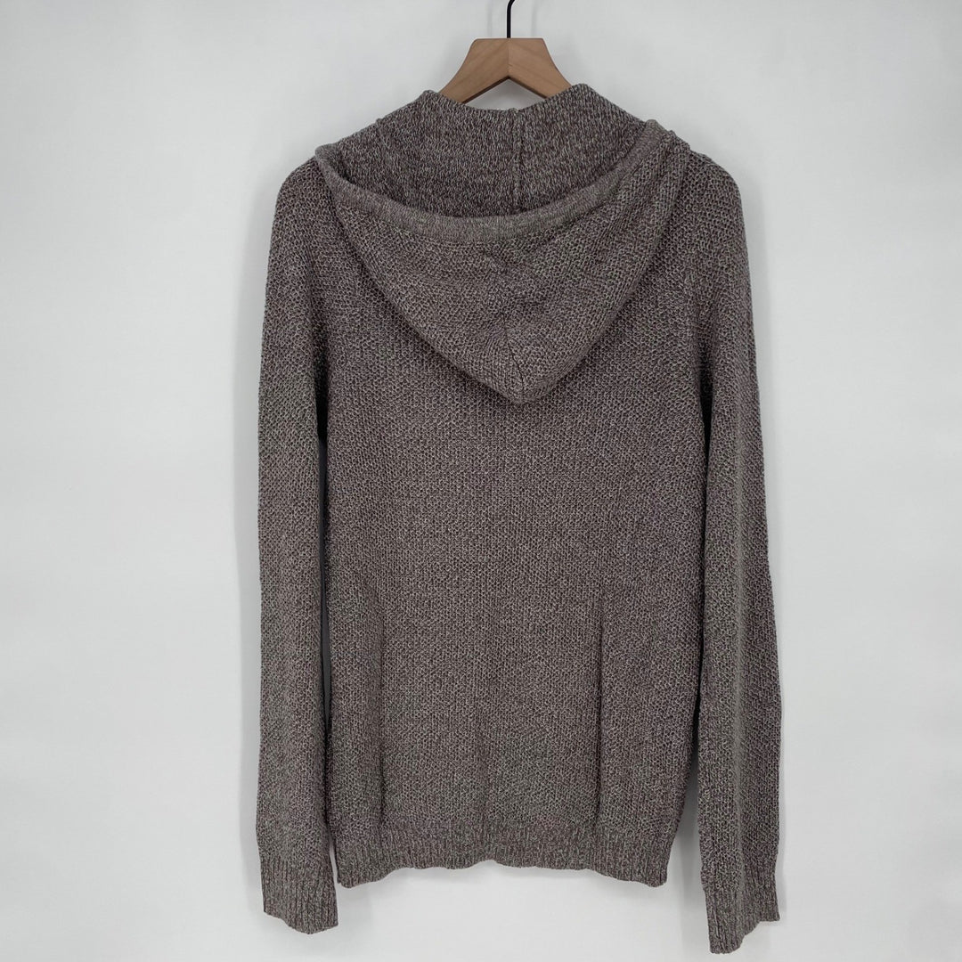 Flag & Anthem Men's Pullover Hoodie Sweater Knit Textured Gray Size M