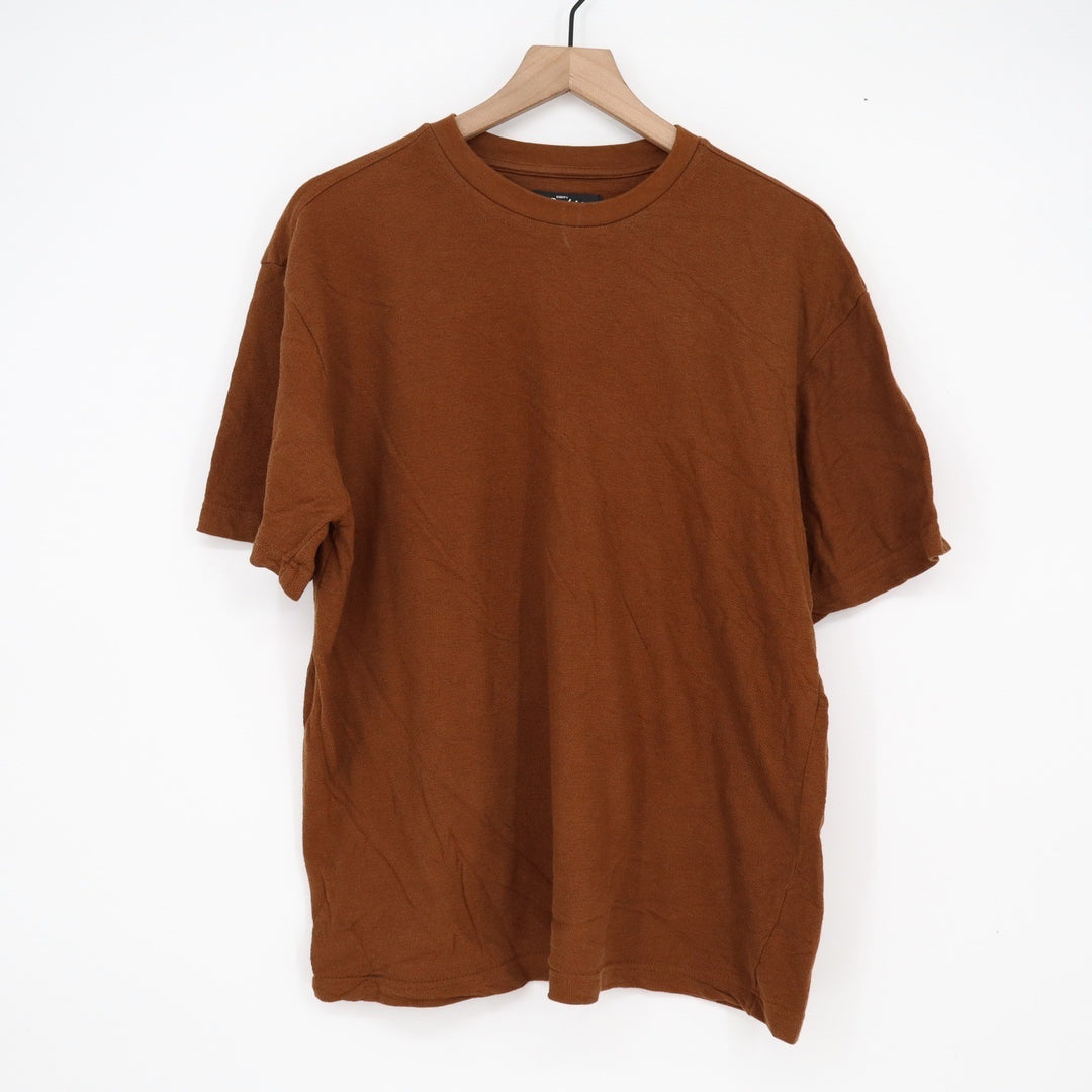 Eighty Eight Brand Mens Brown Cotton Short Sleeve Crew Neck T-Shirt Size S