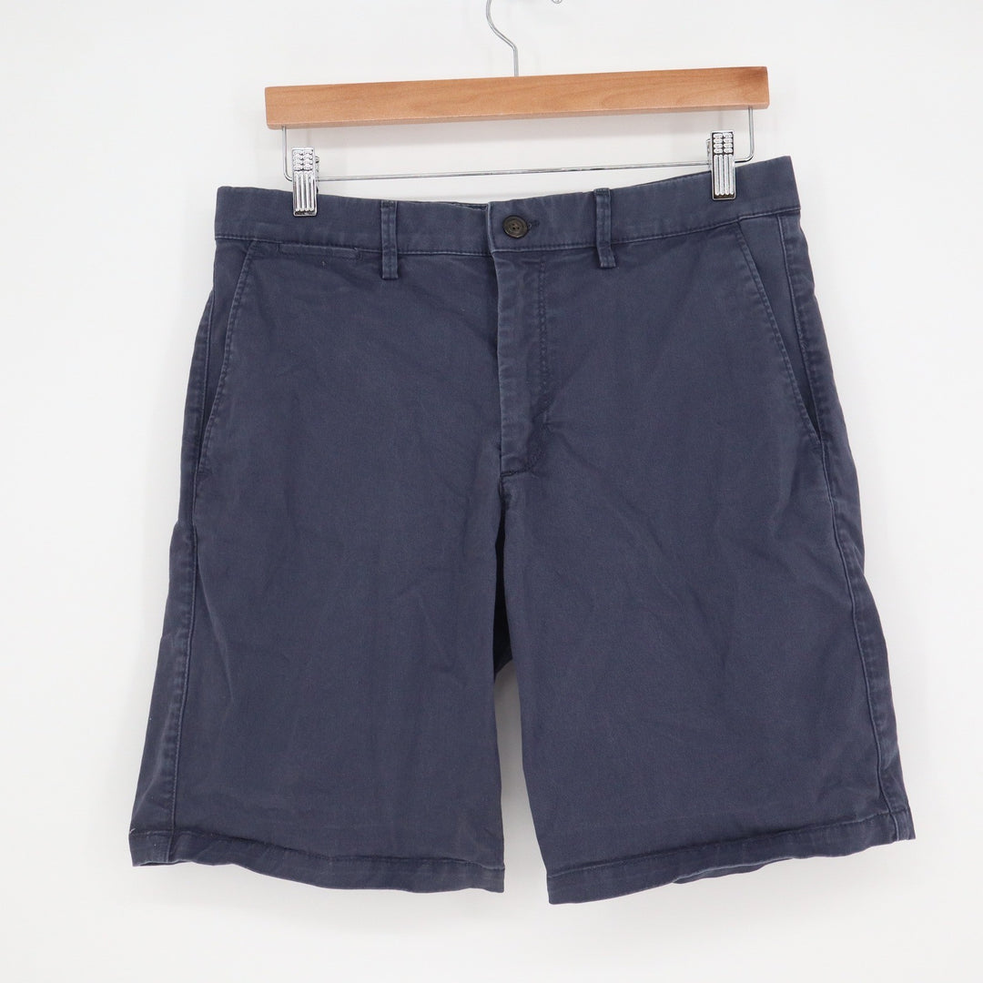 Gap Mens 32 Essential Khaki Shorts Navy Blue 10 Inch Inseam Stretch Cotton Chino