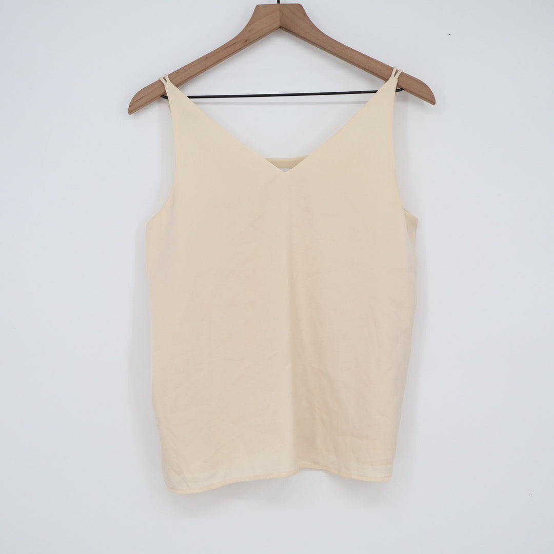Shui Yun Jian Cream V-Neck Spaghetti Strap Camisole Top Size M
