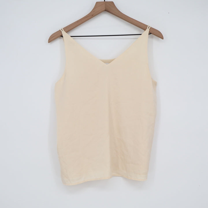 Shui Yun Jian Cream V-Neck Spaghetti Strap Camisole Top Size M