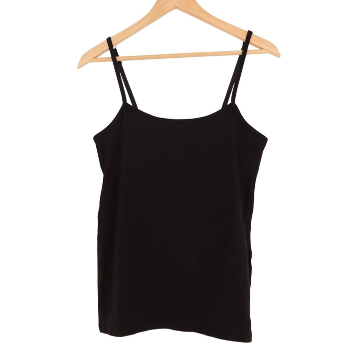 Charter Club Intimates Cami Top Womens M Black Cotton Stretch Spaghetti Strap