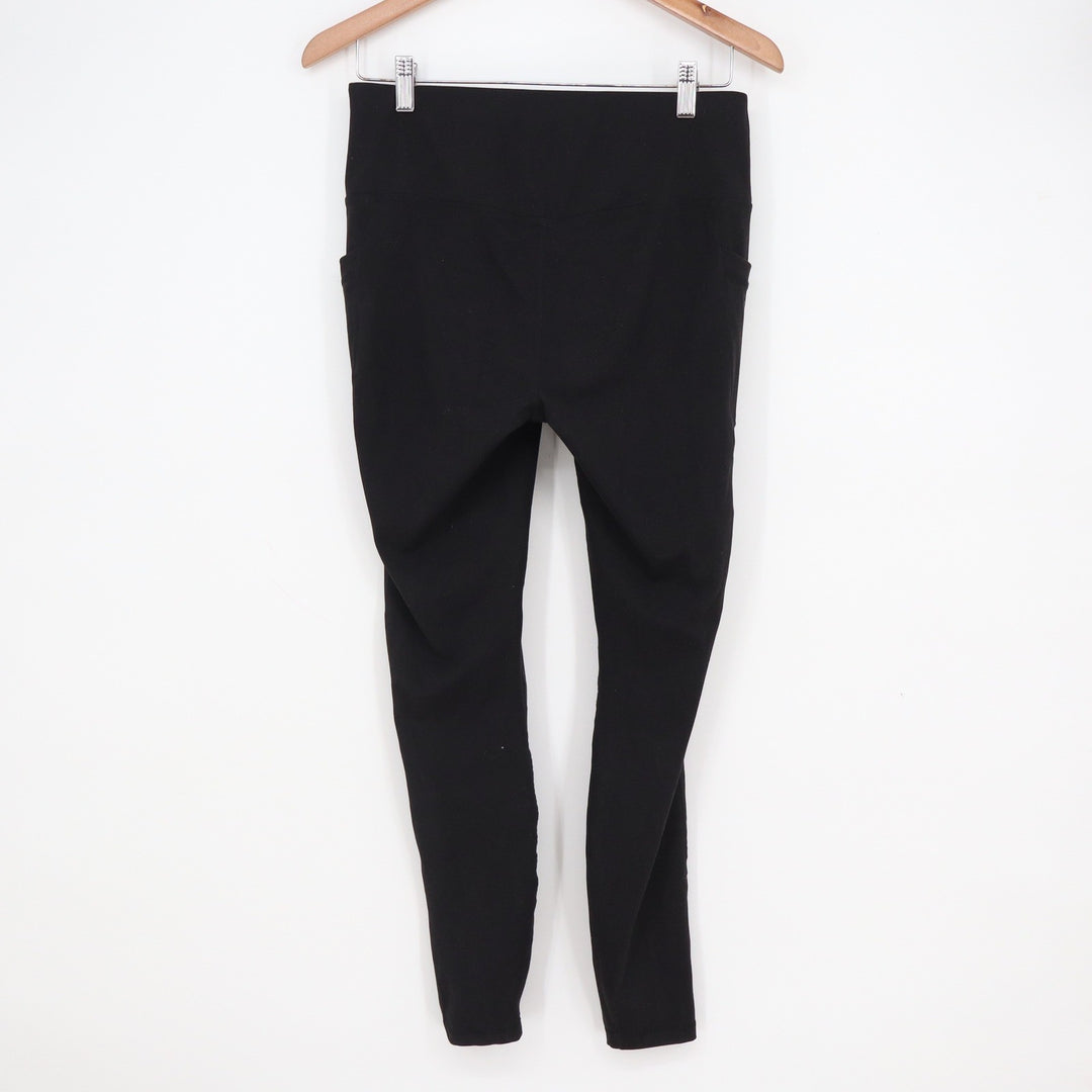 Womens High Waisted Athletic Leggings with Pockets Black Ankle Length Workout