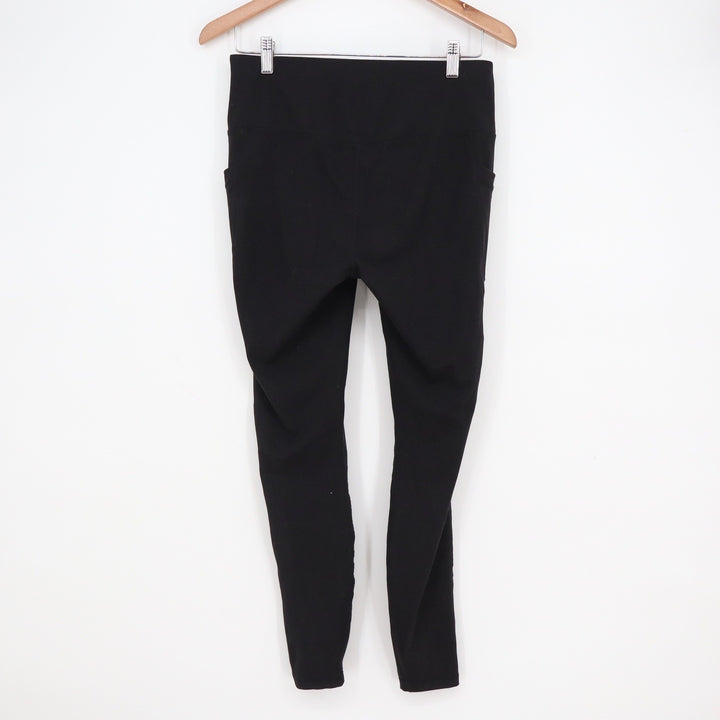 Womens High Waisted Athletic Leggings with Pockets Black Ankle Length Workout