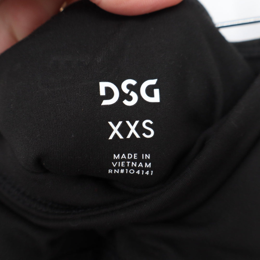DSG Womens Momentum Capri Pure Black High Rise Leggings XXS NEW