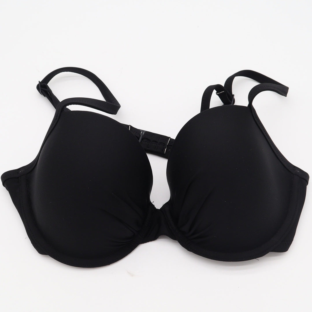 Aerie Womens Black Lightly Lined Underwire Bikini Top Adjustable Straps 34D