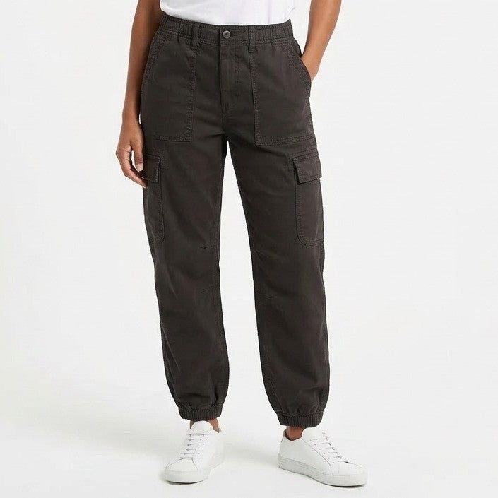 American Eagle Outfitters Convertible Baggy Cargo Jogger Pants Womens 0 Gray