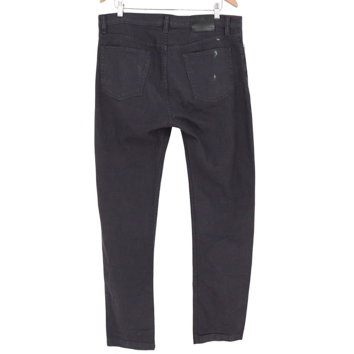 American Giant Roughneck Jeans Mens 36x34 Black Canvas Cotton Stretch Skinny Leg