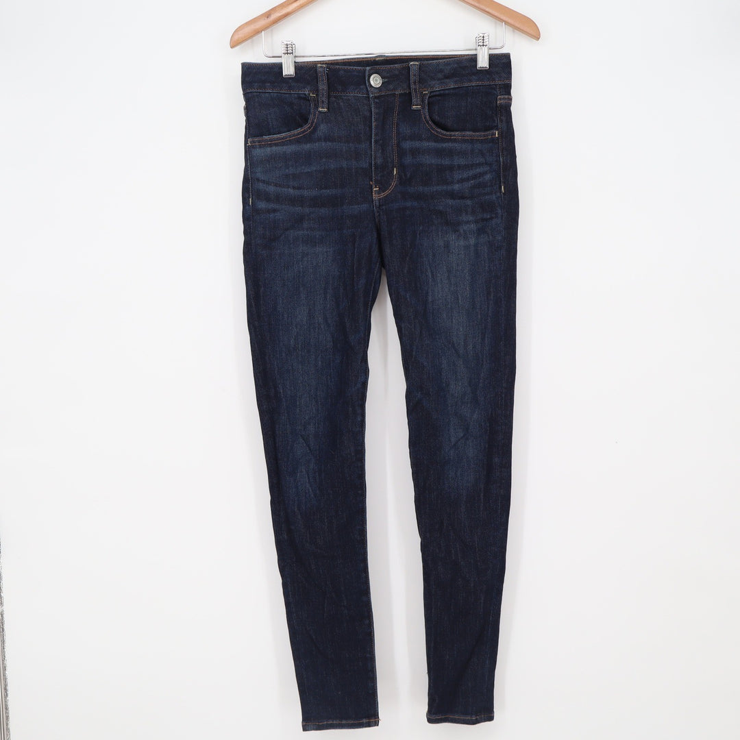 American Eagle Jeans Womens 6 Super Super Stretch X Dark Blue Skinny Excellent