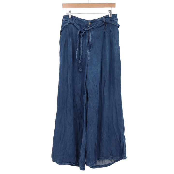 Unbranded Pants Womens L Wide Leg Blue Lyocell Denim Excellent