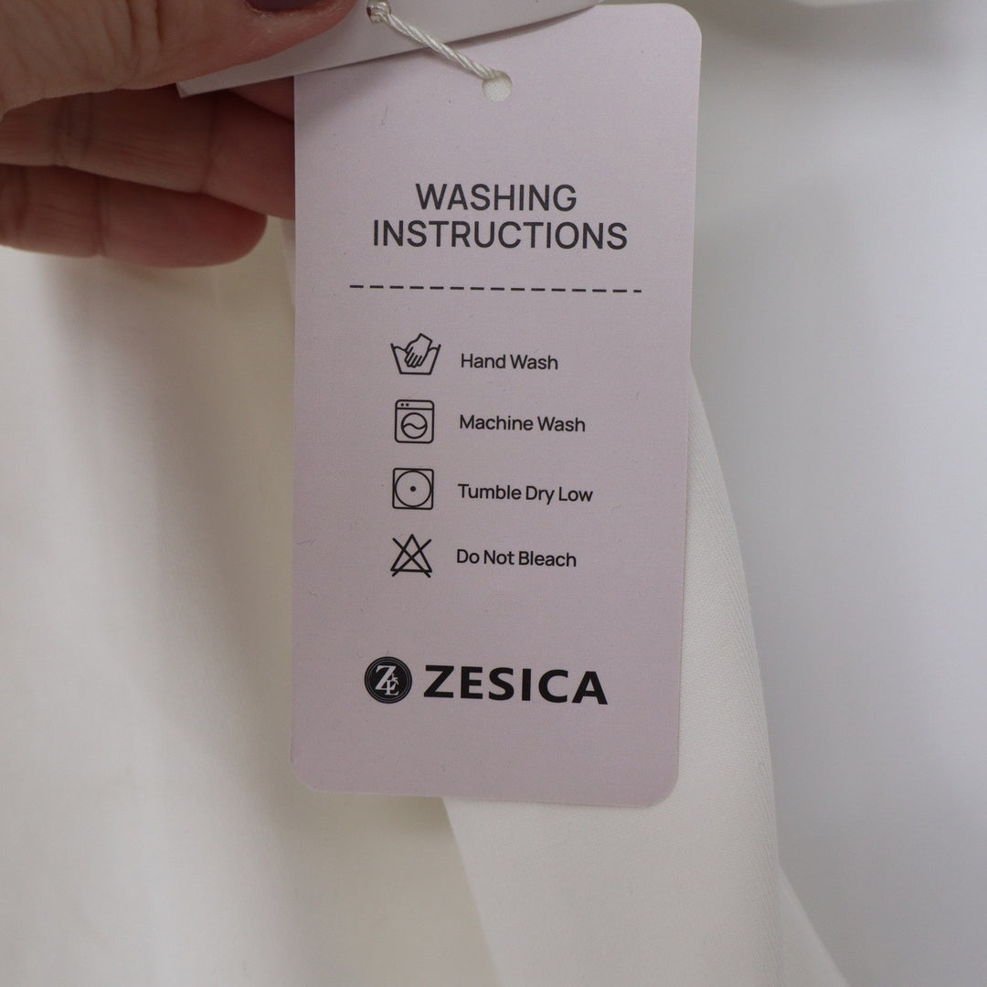 ZESICA White Off The Shoulder Midi Dress XL New With Stains IMB0064