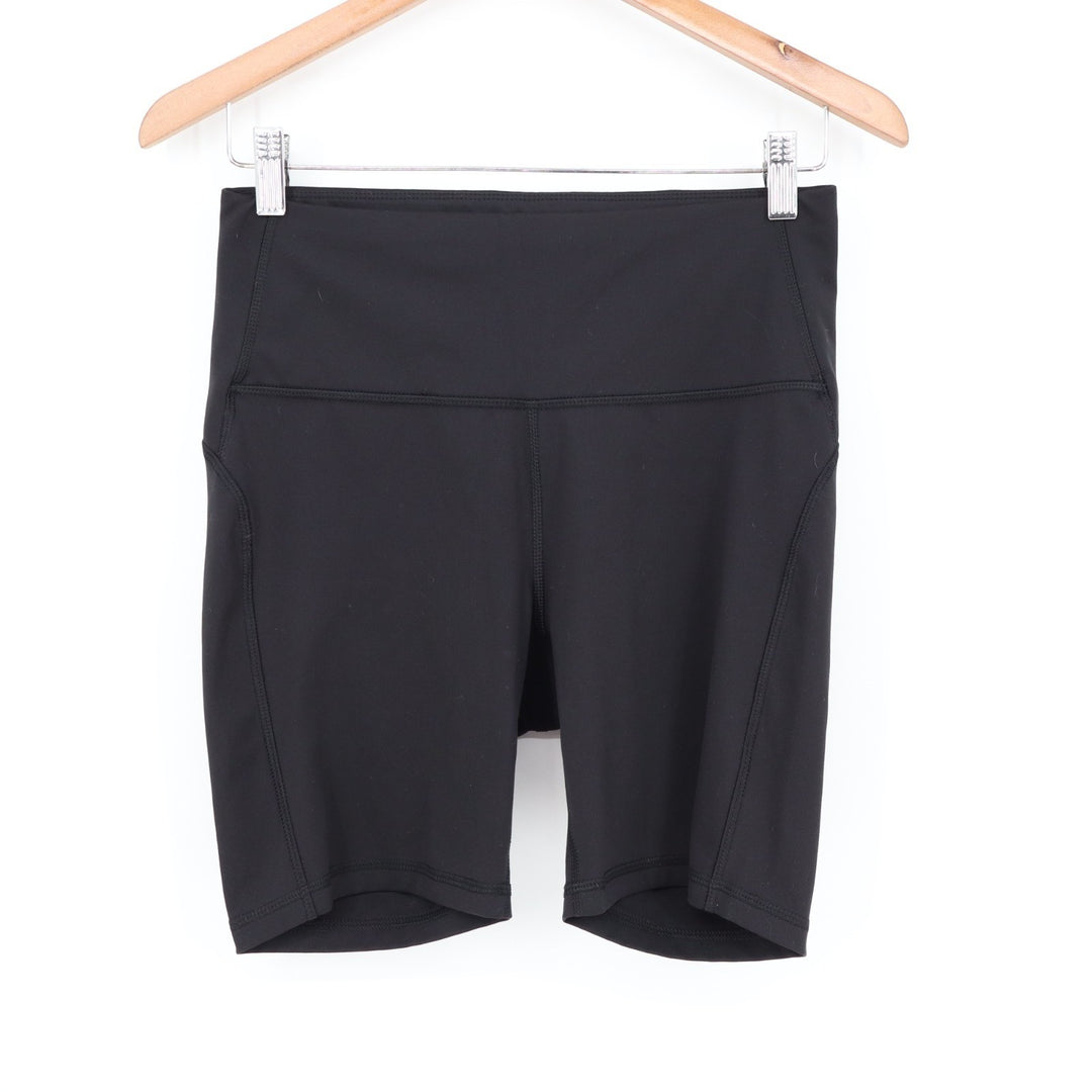 All In Motion Athletic Shorts Womens Medium Black Stretch High Waist Mid Rise