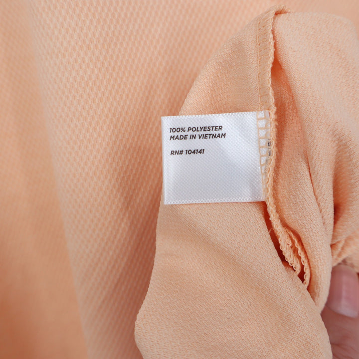 Walter Hagen Clubhouse Womens XL Peach Orange Sleeveless V-Neck Golf Polo Shirt