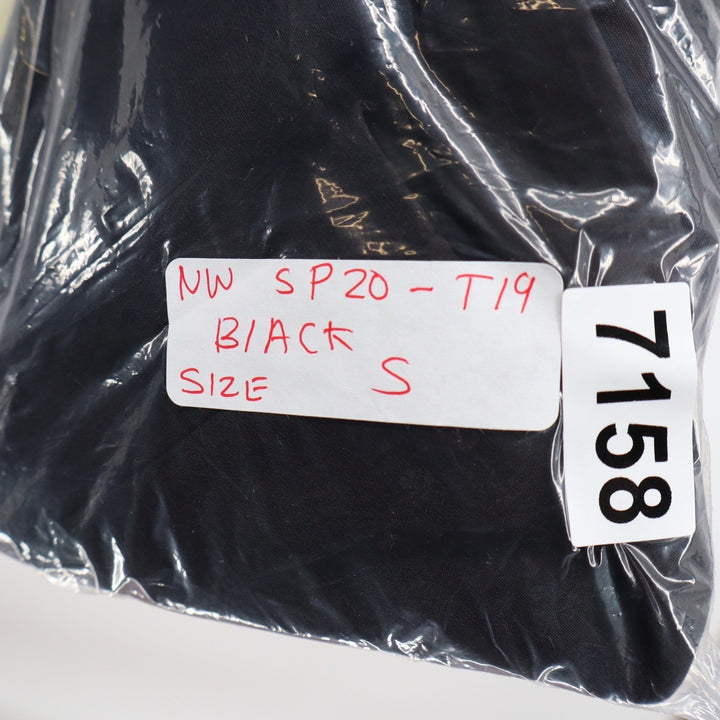 Naked Wardrobe The Statement Black Puff Lantern Sleeve Crop Top Small