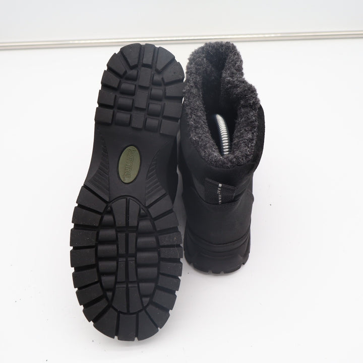 Pacific Trail Combat Women Black Fur Lined Ankle Waterproof Winter Hiking Boots